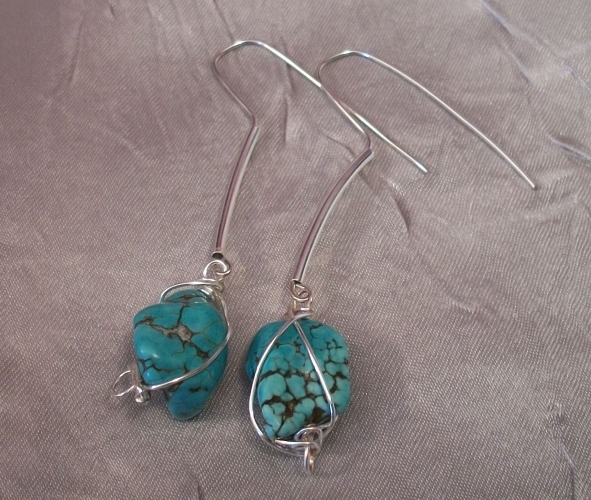 Dropping for Turquoise Earrings